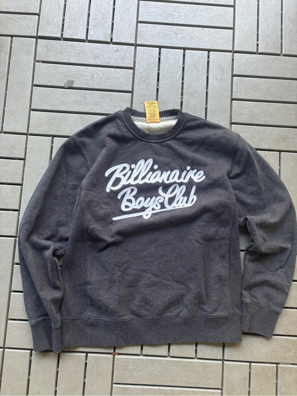 Billionaire Boys Club Black Crewneck with White Script Logo